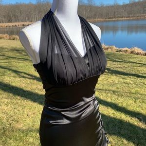 Gorgeous Black Satin Formal Dress | Size 5
